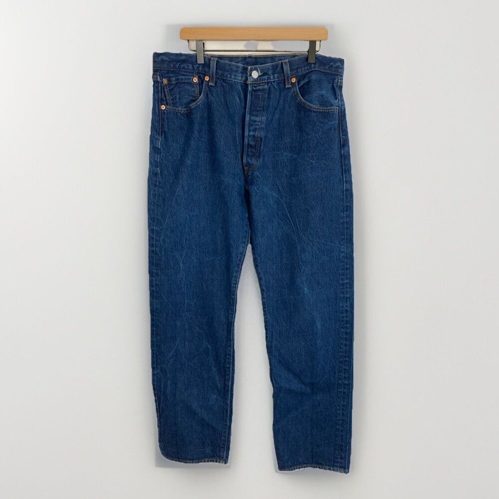 Levis 501 XX Jeans Mens 40x36 Blue Denim Button Fly Original Fit Straight Leg